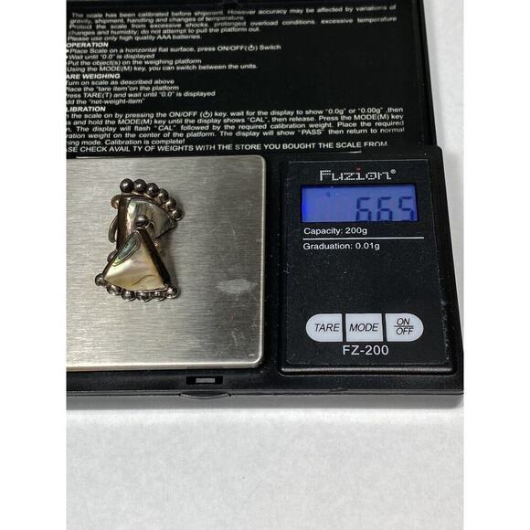 Vintage Abalone Sterling Silver Screw Back Earrings ACE Guadalajara Mexico - Picture 12 of 12